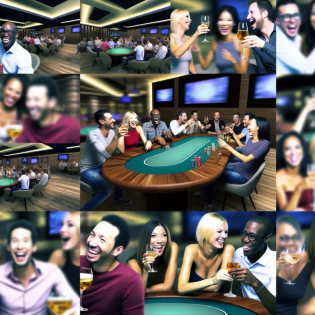 Goście SportView Lounge świętujący w środku lokalu