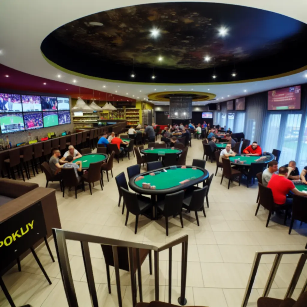 Wnętrza SportView Lounge z poker roomem i strefą sportową