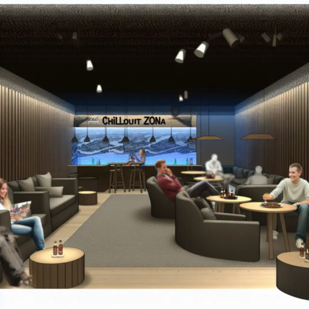 Strefa chilloutu przy poker roomie w SportView Lounge