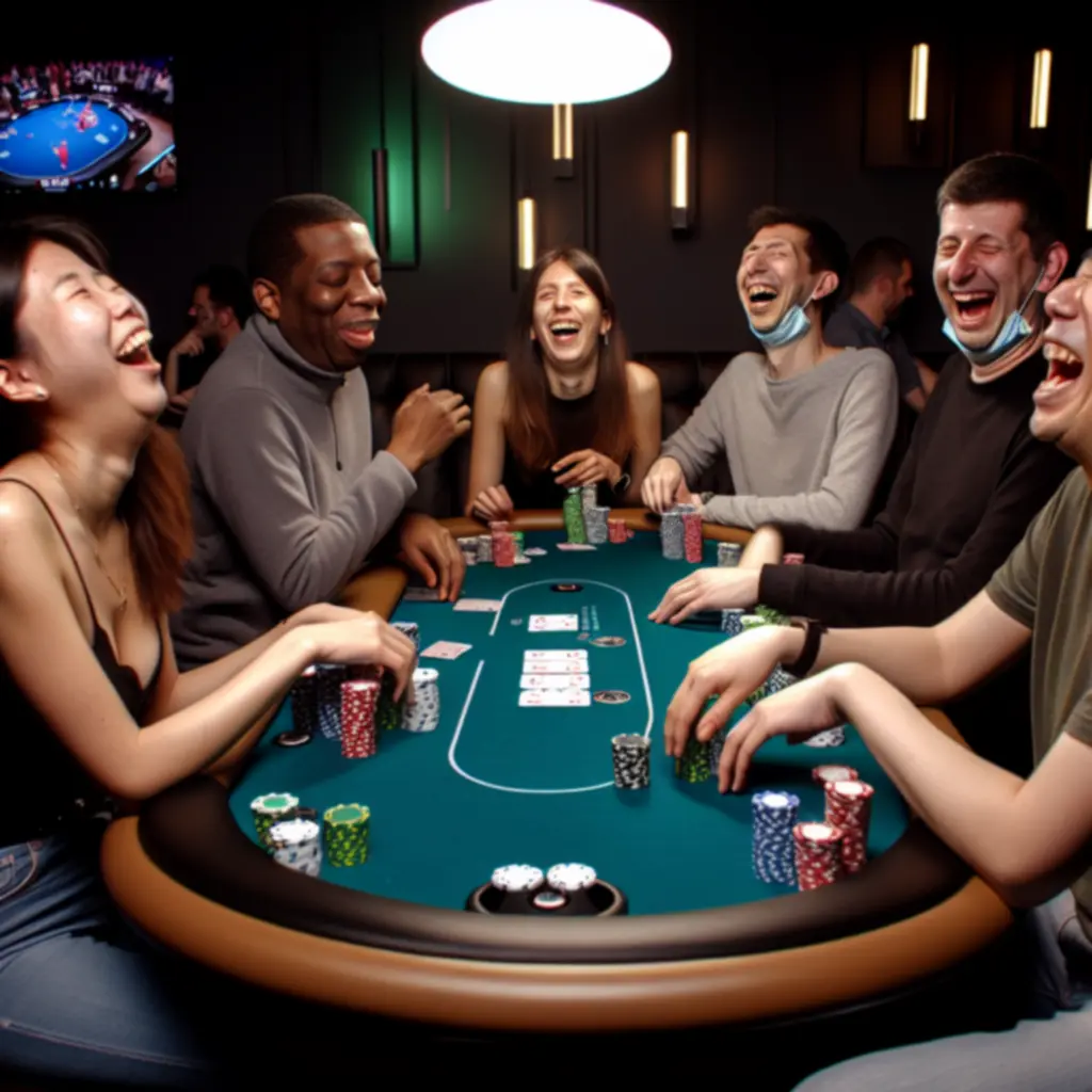 Ujęcia akcji z turniejów pokerowych w SportView Lounge