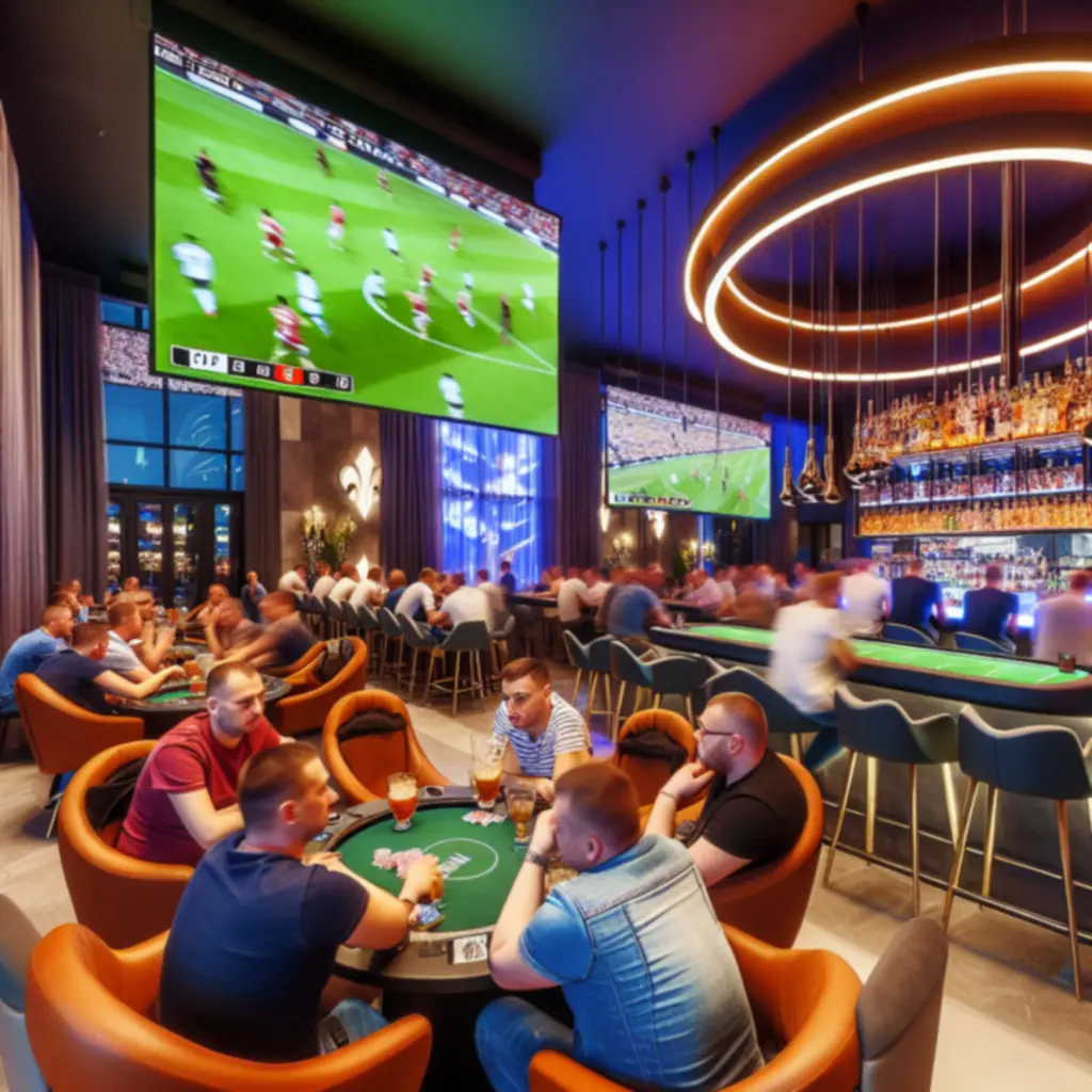 SportView Lounge – nowoczesne wnętrze z pokerem na żywo i ekranami sportowymi
